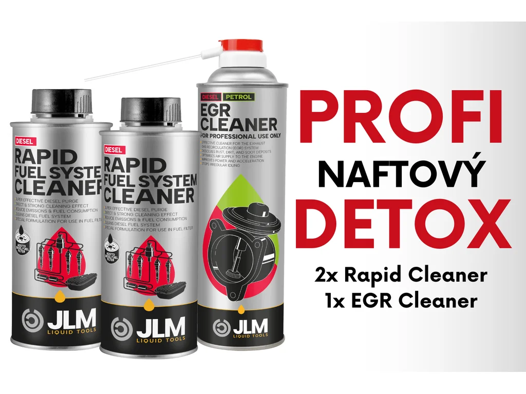 JLM Profi naftový DETOX - sada na vstrekovače, sanie a EGR